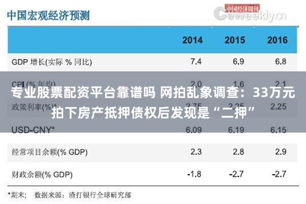 专业股票配资平台靠谱吗 网拍乱象调查：33万元拍下房产抵押债权后发现是“二押”