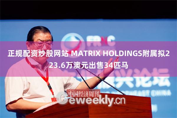 正规配资炒股网站 MATRIX HOLDINGS附属拟223.6万澳元出售34匹马