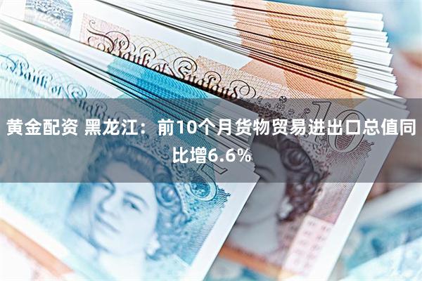 黄金配资 黑龙江：前10个月货物贸易进出口总值同比增6.6%