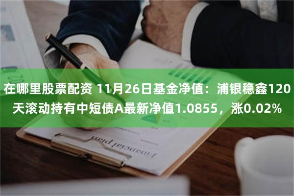 在哪里股票配资 11月26日基金净值：浦银稳鑫120天滚动持有中短债A最新净值1.0855，涨0.02%