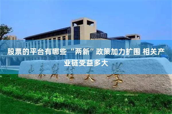 股票的平台有哪些 “两新”政策加力扩围 相关产业链受益多大