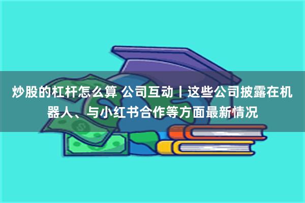 炒股的杠杆怎么算 公司互动丨这些公司披露在机器人、与小红书合作等方面最新情况