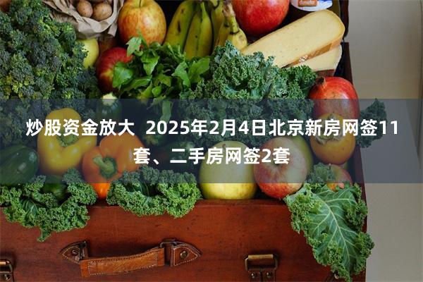 炒股资金放大  2025年2月4日北京新房网签11套、二手房网签2套