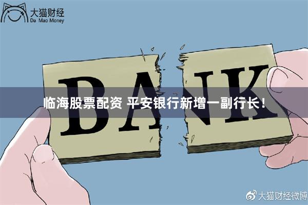 临海股票配资 平安银行新增一副行长！