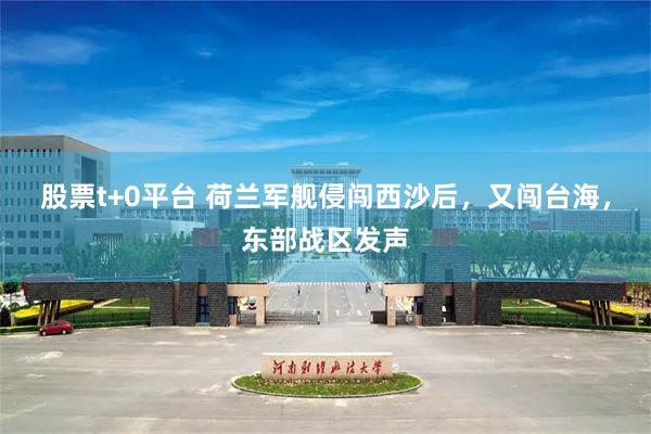 股票t+0平台 荷兰军舰侵闯西沙后，又闯台海，东部战区发声
