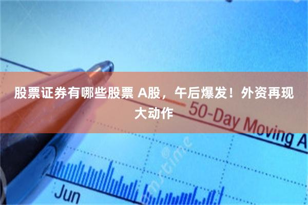 股票证券有哪些股票 A股，午后爆发！外资再现大动作
