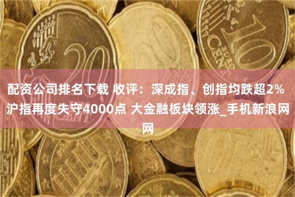 配资公司排名下载 收评：深成指、创指均跌超2% 沪指再度失守4000点 大金融板块领涨_手机新浪网