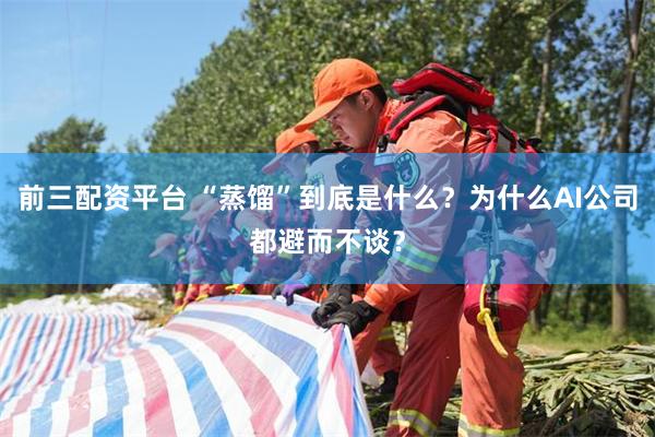 前三配资平台 “蒸馏”到底是什么？为什么AI公司都避而不谈？