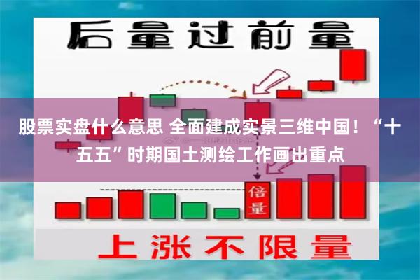股票实盘什么意思 全面建成实景三维中国！“十五五”时期国土测绘工作画出重点
