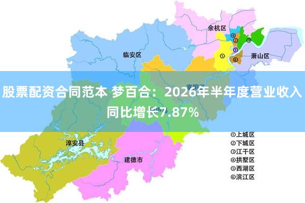 股票配资合同范本 梦百合：2026年半年度营业收入同比增长7.87%