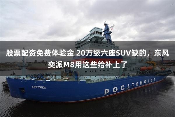 股票配资免费体验金 20万级六座SUV缺的,东风奕派M8用这些给补上了