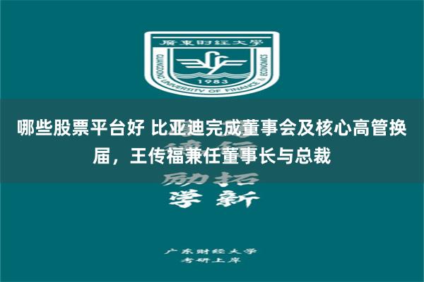 哪些股票平台好 比亚迪完成董事会及核心高管换届，王传福兼任董事长与总裁