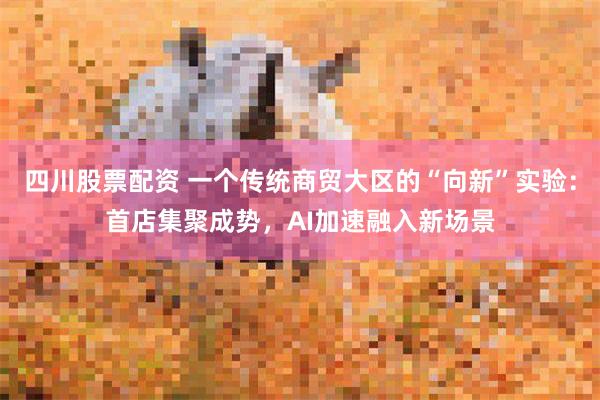 四川股票配资 一个传统商贸大区的“向新”实验：首店集聚成势，AI加速融入新场景
